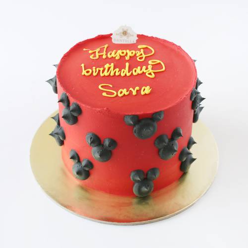 Red Mickey Mouse Cake