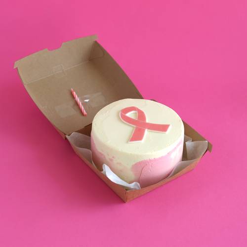 Pink Ribbon Lunch Cake