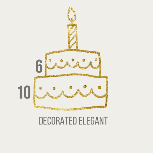 Decorate elegant cake( 10 + 6 ) inch single