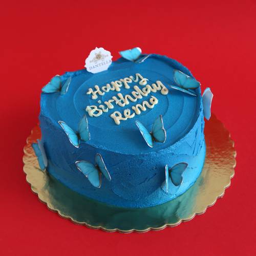 Blue Butterfly Cake