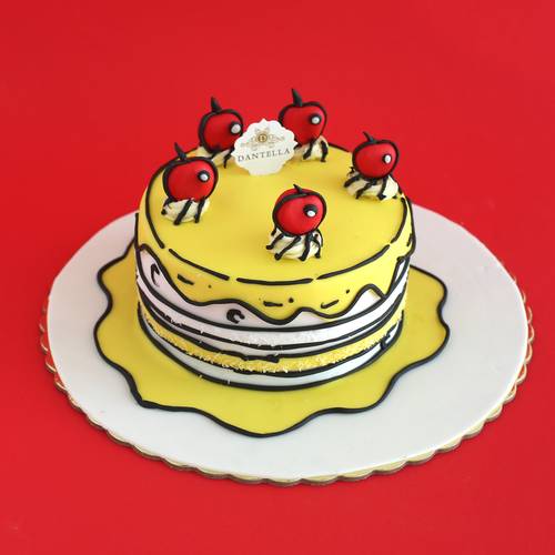 Baby Yellow Comic Cake
