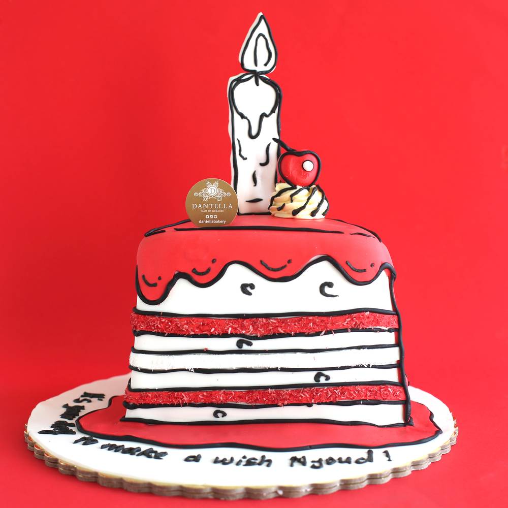 Red Piece Of Comic Cake 