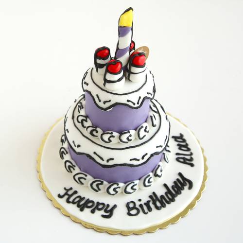 Baby Purple Comic Cake