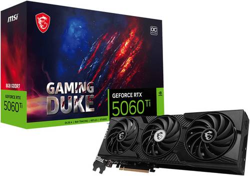 MSI RTX 5060 TI GAMING DUKE 3X-8GB -OC كرت شاشه
