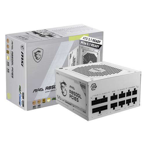 MSI MAG POWER 850W GOLD WHITE مزود طاقة 