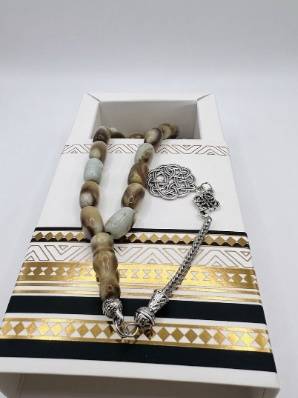 سبحة طربزونية بيج مخلوط