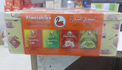 شاي الوزة علبة حديد علاق مشكل 100كيس وارد الكويت