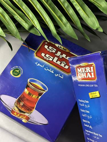 شاي ميري تشاي - خشن ورقه صغيرة - علبه كرتونية -450 جم + ملعقة مجانية بالداخل  