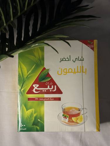 شاي ربيع أخضر بنكهة الليمون 100 كيس