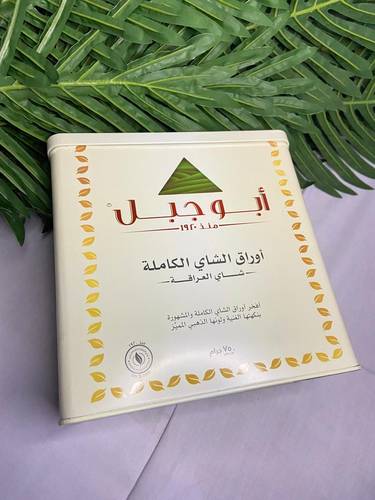 شاي ابو جبل اوراق كامله علبه حديد 400 جم