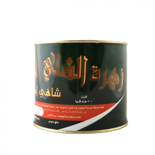 زهرة الشاي شاي اسود  علبه حديد 400 جرام