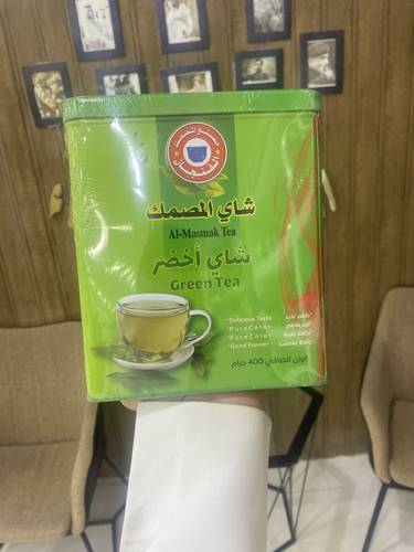 شاي مصمك الاخضر 400 غرام علبه حديد