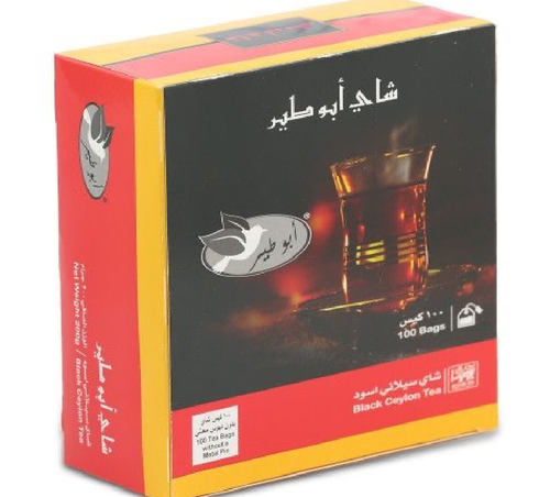 شاي ابو طير سيلاني اسود  100 كيس علاقي 