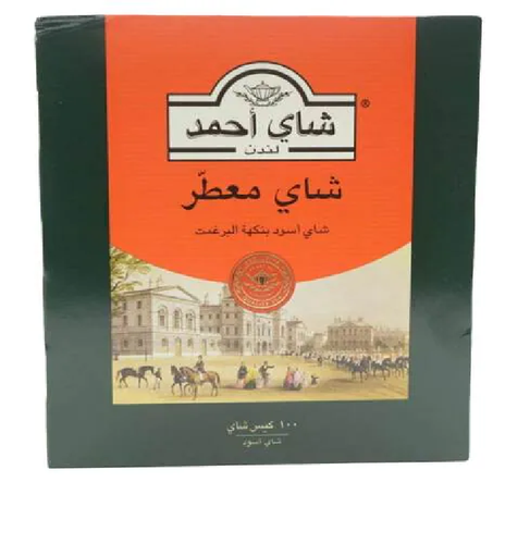 شاي احمد معطر بنكهة البرغموت 100 كيس علاقي 