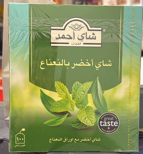 شاي احمد اخضر بالنعناع 100 كيس