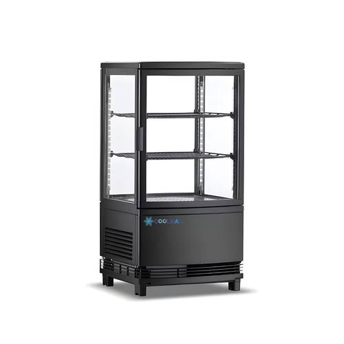ثلاجة عرض حلويات اسود 58 لتر