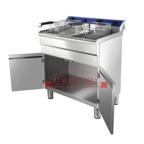 قلاية بطاطس حوضين 2×16 لتر  دولاب