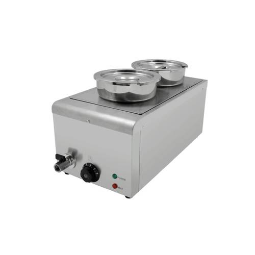 double bowl cheese heater