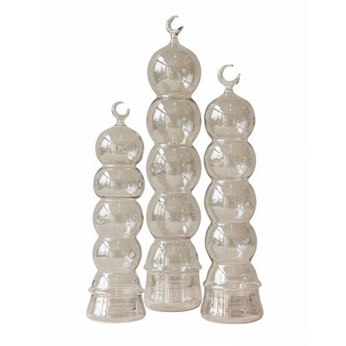 Glass Lanterns Set ( of 3 )