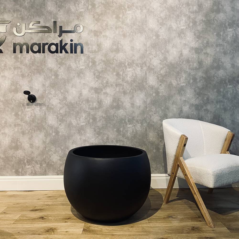  مركن دائري GRC لون اسود 