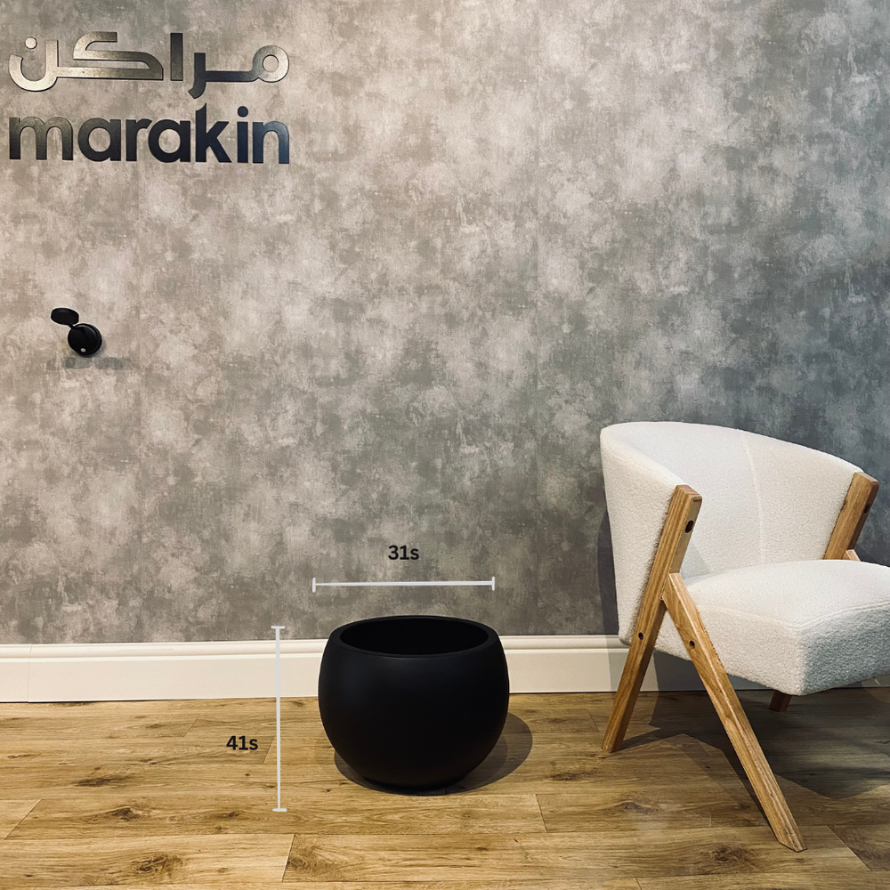  مركن دائري GRC لون اسود 
