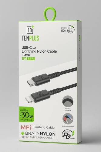 كيبل USB-C إلى  Ten plus Lightning 