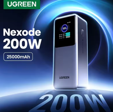 UGREEN Nexode 200 واط 25000 مللي أمبير قوة البنك المحمولة PD بطارية خارجية PowerBank لماك بوك برو لأجهزة iPad محطة الطاقة الشحن السريع