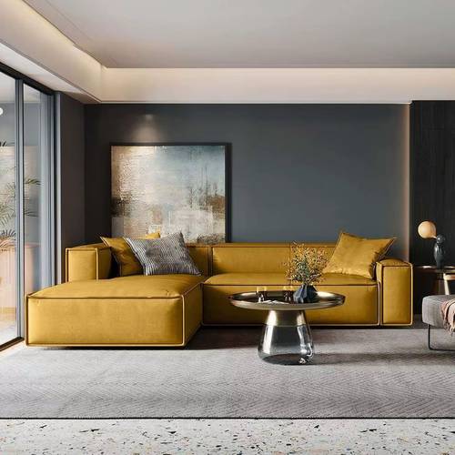 Luxury L-Shape Sectional Sofa - كنب ركني فاخر على شكل حرف L
