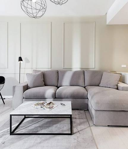 كنبة ركنية زاوية يسار رمادية - Gray Left Corner Sofa