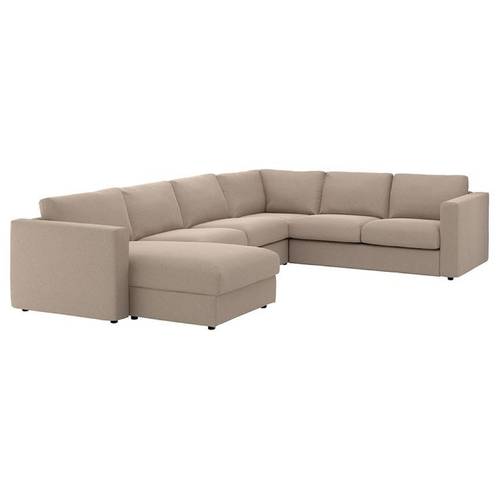 Round Linen and Suede Sofa - Beige - كنبة دائرية كتان و سويدي - بيج
