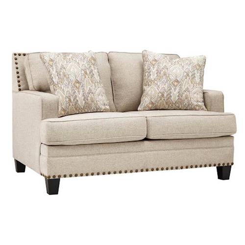 Two Seater Faux Wood Sofa - Beige - أريكة بمقعدين خشب صناعي - بيج