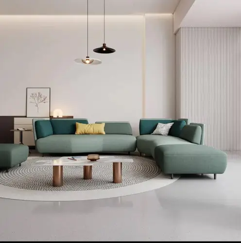 كنب ركني كلاسيكي زاوية صاله قابل للتغيير على شكل L - Classic L-Shaped Sectional Sofa Set