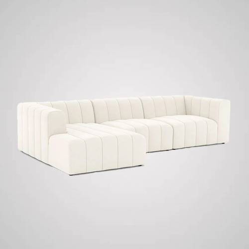 Luxury Sectional Sofa, Left L-Shape - كنب ركني فخم، زاوية يسار على شكل L
