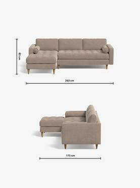 كنبة زاوية سكوت بيج - Scott Beige Corner Sofa