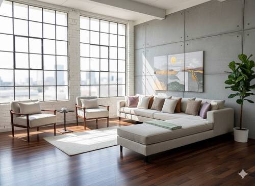  كنب زاوية مع كرسين  Corner Sofa with 2 Chairs