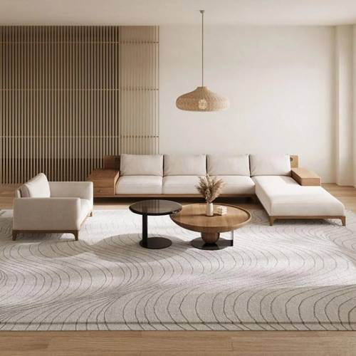 كنب ركني زاوية يمين ساكشينال بيج على شكل حرف L - Beige L-Shape Sectional Right Corner Sofa