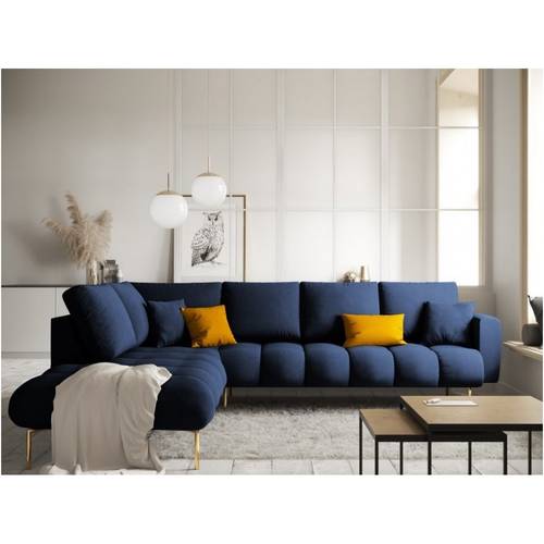 كنبة زاوية حرف L - أزرق غامق - L-Shape Corner Sofa - Dark Blue
