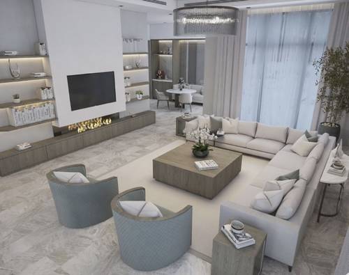 طقم كنب «أوبال» – زاوية مع كرسيين مفردين - Opal Sectional Sofa Set with Two Armchairs
