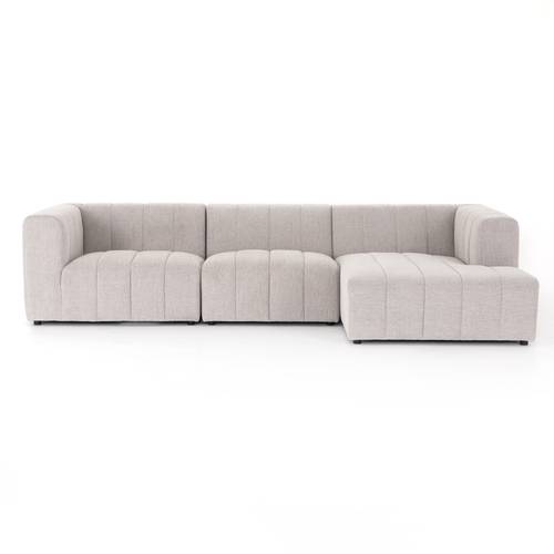 كنب ركني منخفض الارتفاع - Low-Profile U-Shaped Classic Sectional Sofa