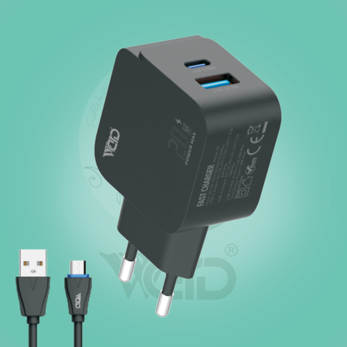 Ward 20W Fast Charger With Micro USB Cable