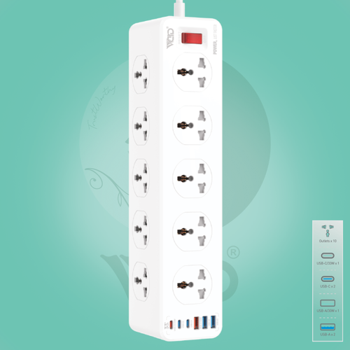 Ward Power Strip With 10 Sockets and 6 USB Ports 