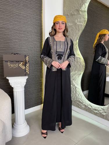 جلابية قطعتين مطرزة - 3XL