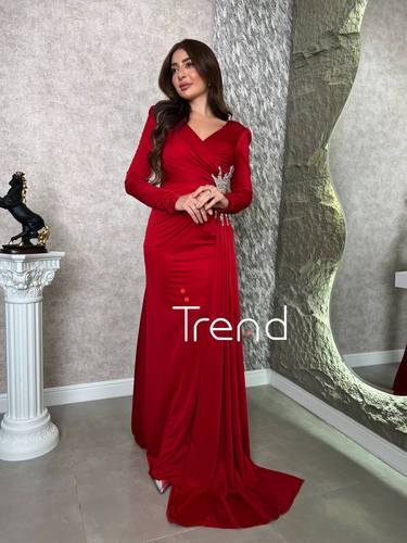 فستان سهرة احمر  - 2XL
