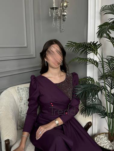 فستان سهرة بنفسجي  - 3XL