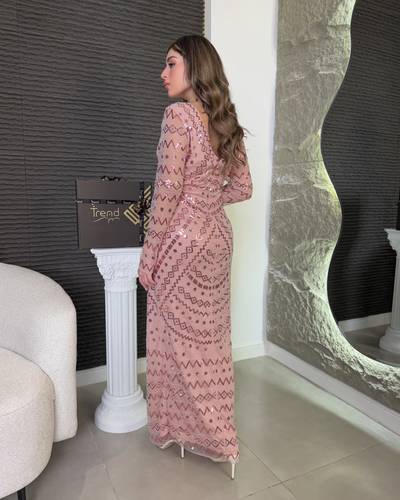 فستان سهره شك يدوي  - 2XL