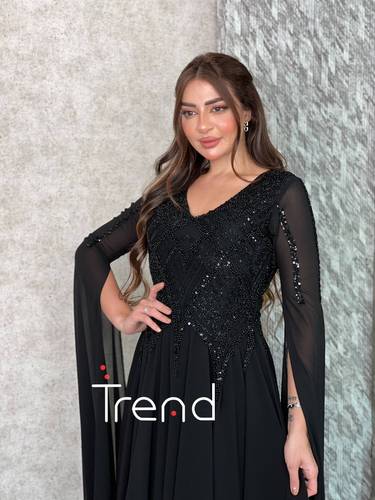 فستان سهرة بأكمام طويلة  - 2XL