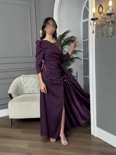 فستان سهرة بنفسجي  - 3XL
