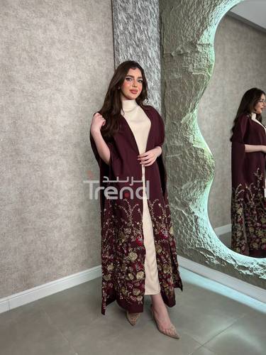 جلابية كيب قطعتين مطرزة - 3XL