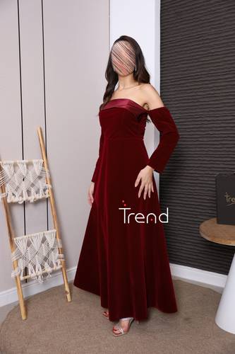 فستان مخمل انيق - XL