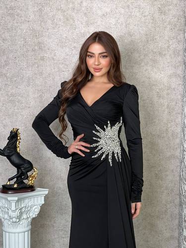 فستان سهرة اسود  - 2XL